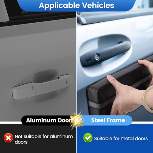 Magnetic Car Door Protector Removable Car Door Guard - Prevents Dents and Scratches for Vehicles (Black) 2 Pack