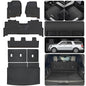 for 2018-2024 Ford Expedition MAX 8 Seats (2nd Row Bench Seat) Floor Mats with Cargo Liners & Backrest Mat,TPE All Weather Protection Full Set Automotive Accessories - size: 2018-2024 Expedition MAX Series