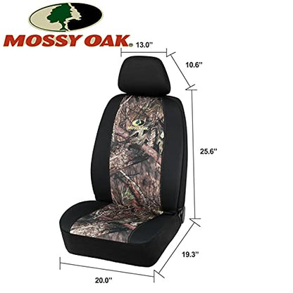 Mossy Oak Camo Seat Covers Low Back - Made with Waterproof Oxford and Cotton Twill, Airbag Compatible, Universial Fit Most Bucket Seats - Official Licensed Product - color: Oxford&Cotton Low Back