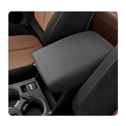 LUWU 2026 Forester Center Console Cover Compatible with 2026 Forester Accessories [ONLY for Touring/Wilderness/Premium] Armrest Cover Armrest Console Cover PU Leather Material (Thin Black)
