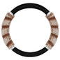 BDK Bear Fur Steering Wheel Cover, Plush Faux Fur Fuzzy Steering Cover for Car Truck Van SUV, Standard Size Fits Wheels 14.5-15 in Diameter, Two Tone Black/Brown with Glitter - color: #39 Brown with Glitter, size: Fits 14.5 - 15" SW