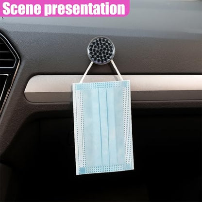YoRise 4PCS Bling Car Hooks, Crystal Rhinestone Car Storage Hook with Self-Adhesive Backing, Multi-Function Dashboard Hooks, Hanging Mini Hook for Vehicle Cable Keys Sunglasses Hat (Black) - color: Black