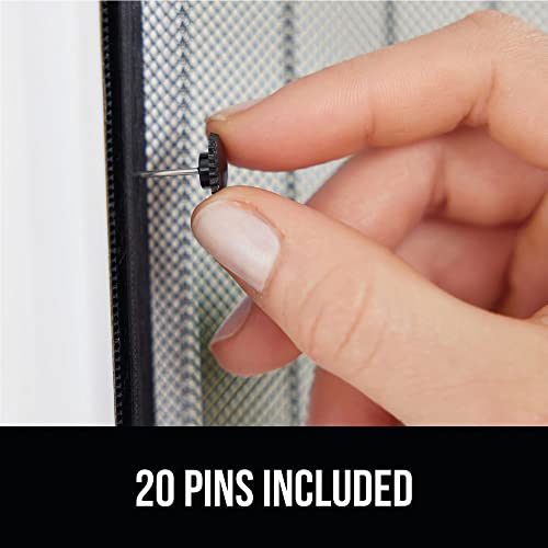 GORILLA GRIP Magnetic Screen Door, Hands Free Mesh Curtain Keeps Bugs and Mosquitos Out, Automatic Magnet Closure, Heavy Duty Patio Sliding Dog Doors Cover, Window Screens Protector, Black 39x83 - size: 39" x 83"