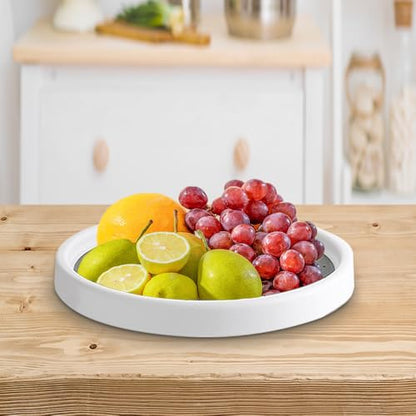 10 Inch Non-Skid Lazy Susan Organizers - Turntable Rack for Cabinet, Pantry Organization and Storage, Kitchen, Fridge, Bathroom Makeup Vanity Countertop, Under Sink Organizing, Spice Rack - size: 1-Pack, 10-Inch