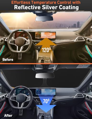 EcoNour Windshield Sunshade Compatible for BMW X1 2011-2013 2014 2015, Sun Visor for Front Windshield & Window Sun Shade Cover, UV Heat Blocker & Protector, Car Accessories - size: For BMW X1 (2011–2015)