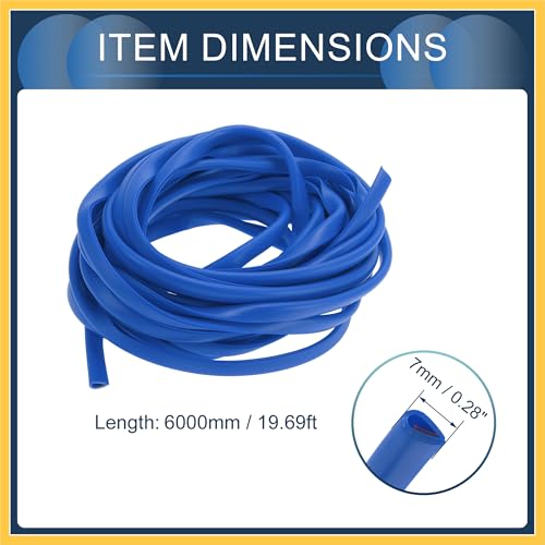 Universal Car Door Edge Guards, Exterior 19.69ft U-Shaped Door Scratch Protection Guard PVC Blue, 1 Pc Auto Replacement Parts