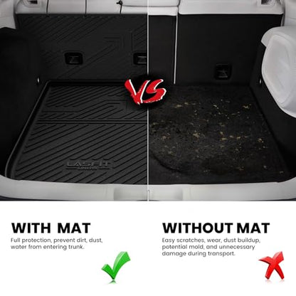 LASFIT Cargo Mat for Jeep Cherokee 2014-2018 All Weather TPE Custom Fit Rear Backrest Mat Trunk Seatback Cargo Liner, Black - style: Cherokee 2014-2018 Cargo Mat