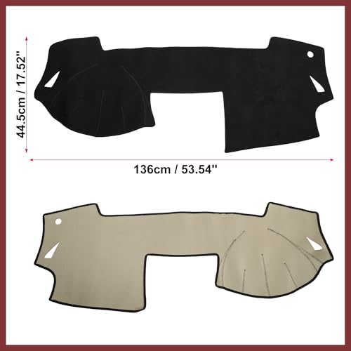 Car Dashboard Cover Non-Slip Faux Suede Dash Board Protector Cover Mat for Mazda 6 2009-2012 Black Replace Parts