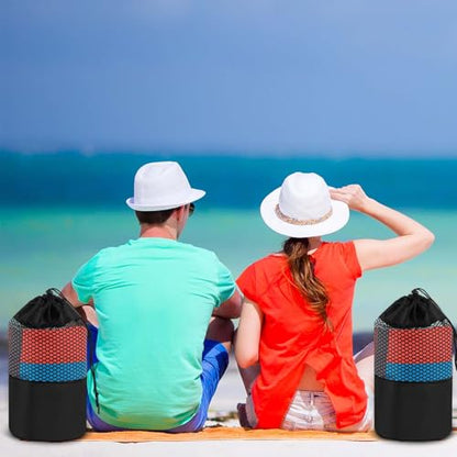Hahafelt Car Seat Towel Covers with Storage Bag, 63 x 32 Inch Universal Non Slip Waterproof Sweat Protector for Car Truck, Gym Swimming Running, Machine Washable(2 Pack,Beach Palm Trees) - style: Beach Palm Trees