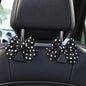 2-Pack Car Purse Hooks for Hanging Purses and Bags, Cute Bow car seat headrest Hooks for Hanging car Purse Hooks. (Black Wave Point) - color: Black Wave point