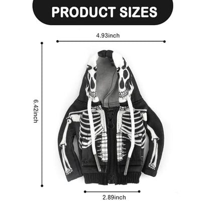 Salior Car Gear Shift Cover for Skull Style,Funny Gear Shift Hoodie Car Interior Accessories with Zip,Cool Car Accessories Interior Shift Knob Hoodie Fit Most Auto Trucks