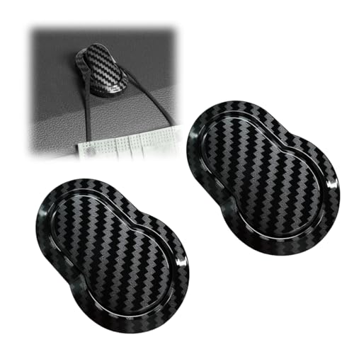 YoRise 2PCS Car Mini Hooks, Carbon Fiber Strong Self-Adhesive Auto Storage Hanging Holder, Multifunctional Car Dashboard Organizer Hook Accessories for Purse, Charging Cable, Key, Mask (CarbonFiber) - color: CarbonFiber