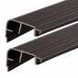 2 Pcs 48 L Fixed Vinyl Sill Cap 1-1/4 Inches High Exterior Door Threshold Seal Replacement for Residential Door Trim-to-fit Fixed Vinyl Sill for Residential Entry Waterproof(Dark Brown)