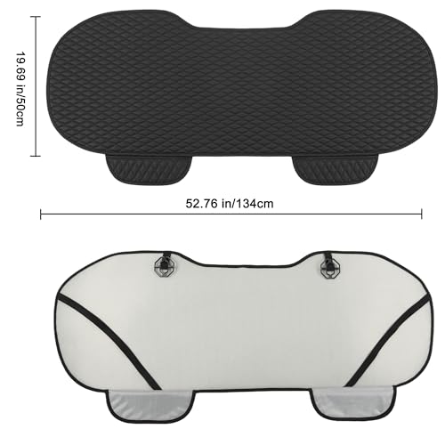 West Llama Pu Leather Car Seat Bottom Covers Protectors Include 1 Rear Bench Seat Cover Universal Fit 90% Vehicles,Black - color: E-Black, size: Universal Fit - Rear Only