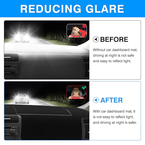 Autorder Dashboard Cover Mat for Honda Civic 2001-2005 Accessories Dash Cover Upgrade Flannel Dash Mat Sunshade Glare UV Rays Protector - size: 2001-2005 Honda Civic