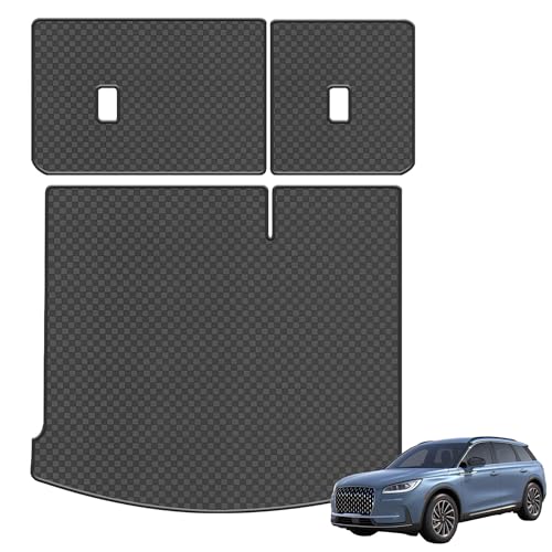 Cargo Liner & Backrest Mat Fit for 2020-2026 Lincoln Corsair - Leather Trunk Mat Back Seat Cover Protector - All Weather Protection PU Leather Cargo Mats and Backrest Mat Corsair Accessories