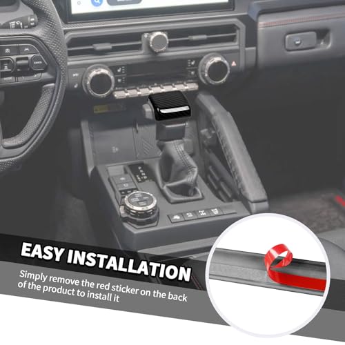 Jimen Fit for Toyota 4Runner 2024-2025, Automatic Gear Shifter Knob Cover Interior Trim Accessories (Carbon Fiber) - color: Carbon Fiber