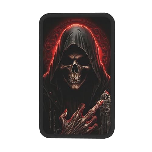 Universal Car Center Console Cushion Pad, Cool Red Skull Soft Waterproof Car Center Console Cover Auto Armrest Seat Box Cover Protector for Most Vehicle SUV Truck Car - color: Cool Red Skull