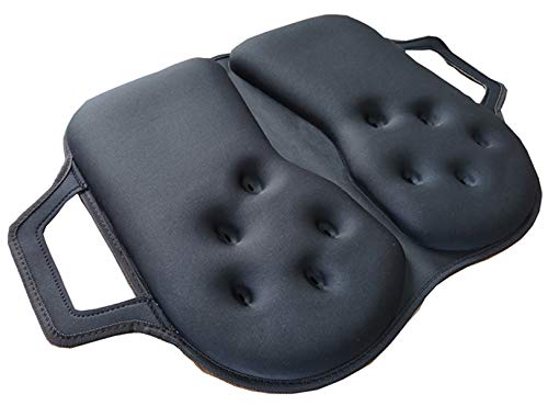 Tektrum Extra Thick Foldable Orthopedic Cool Gel Seat Cushion w/Handle for Home, Office, Chair, Car, Travel-Relief for Back, Sciatica, Tailbone Pain, Promote Healthy Posture (TD-GS1631-BLK) - size: 18.5 x 16 x 1.75 Inch