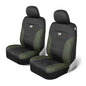CAT Flexfit Green Black Seat Covers for Cars, Trucks, & SUV - (2) Front Car Seat Cover Front Seat Protectors - Airbag Compatible Seat Covers for SUV Interior Covers & Truck Seat Cover Car Accessories