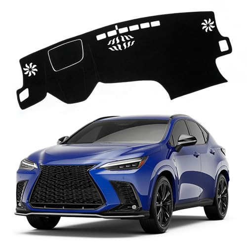 Upgraded Dashboard Mat for 2022 2023-2025 Lexus NX NX 250/NX 350/NX 350h/NX 450h+ (with HUD) Polyester Dash Mat Non-Slip Windshield Reflective Instrument Dash Cover Interior Accessory Black - color: 2022-2025 for Lexus NX NX 250/NX 350/NX (With HUD）