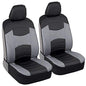 BDK Soft & Smooth Leatherette Sideless Front Car Seat Covers Fit for Car SUV Van (Black & Gray)- Easy Installation Cover - color: Black & Slate Gray