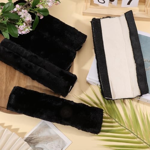 6 Pcs Soft Car Seat Belt Cover Seatbelt Shoulder Pad Black Seatbelt Cover for Shoulder Cushion Protector for Backpack Straps