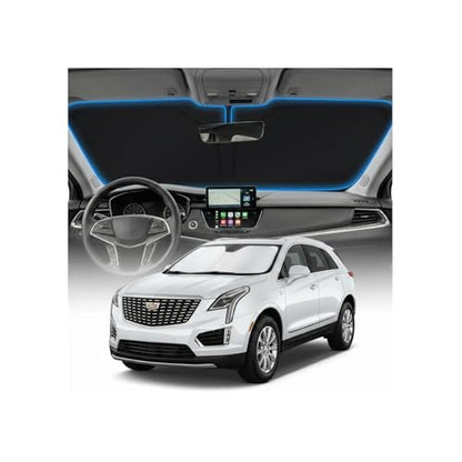 for Cadillac XT5 Sun Shade Windshield Cover - Custom Fit XT5 Accessories 2017-2023 2024 2025 2026 Sunshade Foldable UV Protection & Heat Shield Sun Visor Accessories - size: For Cadillac XT5 2017-2026