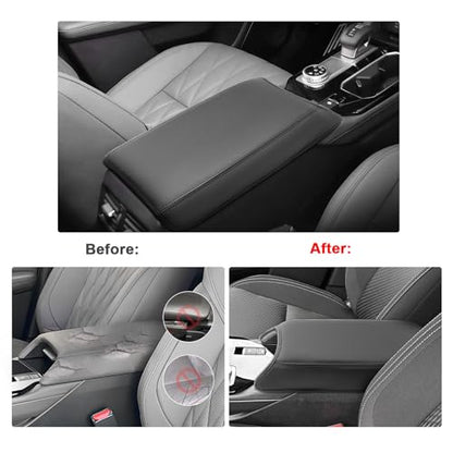 SXCY for 2025 2026 Mitsubishi Outlander Armrest Cover [Outlander Gas Only] for 2025 2026 Mitsubishi Outlander Accessories 2025 2026 Outlander Center Console Cover Middle Console Cover (Thin Cover) - color: 2025 2026 Outlander Thin Leather Cover