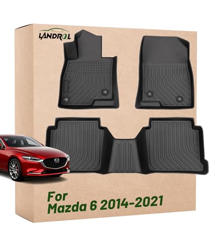 Car Floor Mats Replacement for Mazda 6 2014-2021 Heavy Duty Liner Custom Fit All Weather Protection Carpets Coverage Waterproof Durable Odorless Accessories for Dad ﻿