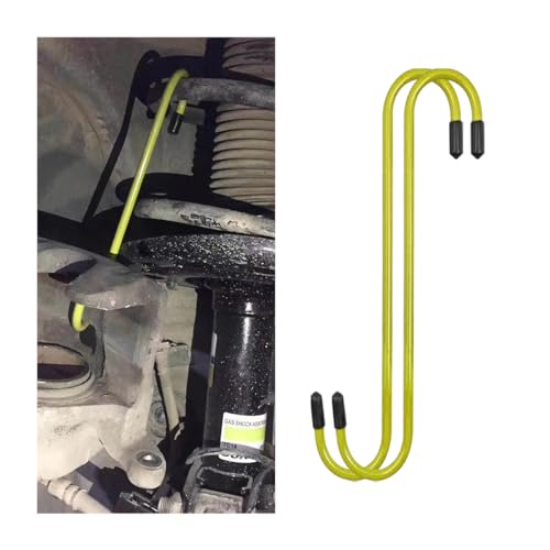 2PCS Car Brake Caliper Hooks, Vehicle Caliper Hangers with Rubber Caps, S-Shaped Automotive Accessories for Braking, Axle, Bearing, Suspension Work for SUV, Truck, RV（Yellow/2PCS） - color: Yellow, size: 2PCS