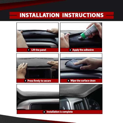 Dash Cover Dashboard Compatible with LX ES350 2007-2012 Black Dash Board Cover