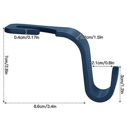 Soleebee 4 Pack Car Headrest Hooks - Universal Auto Hooks, Back Seat Hangers, Storage Organizer (Navy Blue) - color: Navy Blue