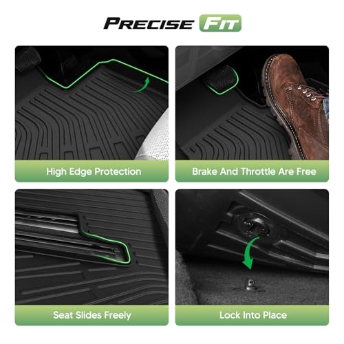 Cartist Floor Mats for Kia Carnival Hybrid 8 Seats 2025 2026 (Only Fit Hybrid), All Weather Cargo Liner for Carnival Accessories, Heavy Duty TPE Floor Mats and Cargo Mats, Car Accessories - size: 2)Kia Carnival Hybrid 8 Seats 25+
