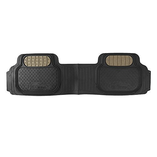 FH Group Heavy-Duty Car Mats - Universal Fit, Trimmable Rubber Floor Mats, Sedans, SUVs, Trucks - Beige - color: Beige
