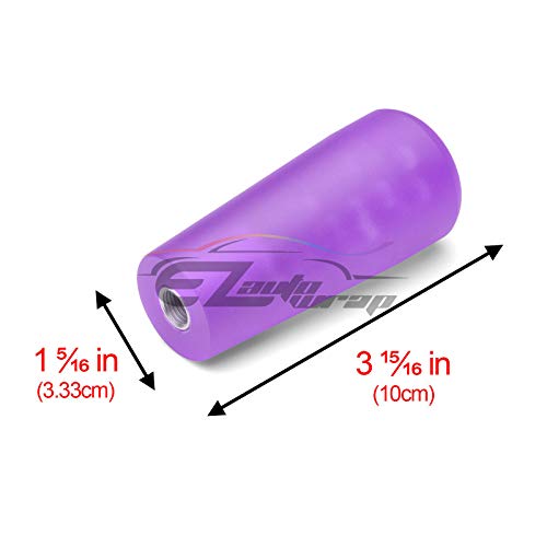 EZAUTO WRAP Purple Shift Knob Stick Frosted Matte Crystal Bubble Long Throw Gear Shifter 10cm - color: Matte Purple, size: 10cm