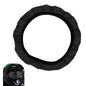 Steering Wheel Cover, Ice Silk & Microfiber 3D Massage Mesh Car Steering Wheel Cover, Breathable Anti-Slip Easy Grip Wheel Protector 14.5"-15", Universal for Most Cars (Black) - color: Black