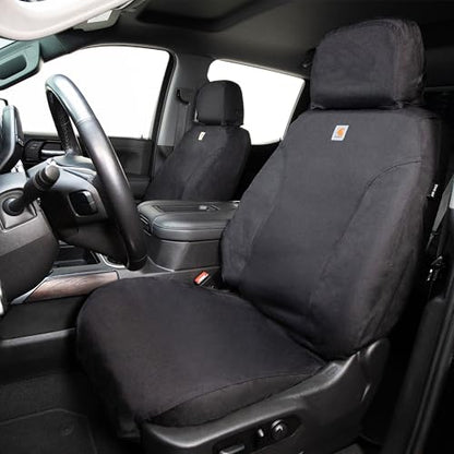Covercraft Carhartt Super Dux SeatSaver Custom Seat Covers for 2016-2023 Toyota Tacoma - 1st Row Bucket Seats, Super Dux Black - style: 2016-2022ToyotaTacoma