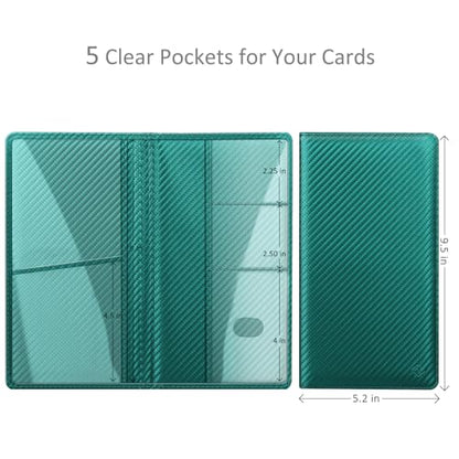 FINPAC Car Registration and Insurance Card Holder, Vehicle Glove Box Card Organizer Wallet Automobile Accessories for License - color: Dark Green