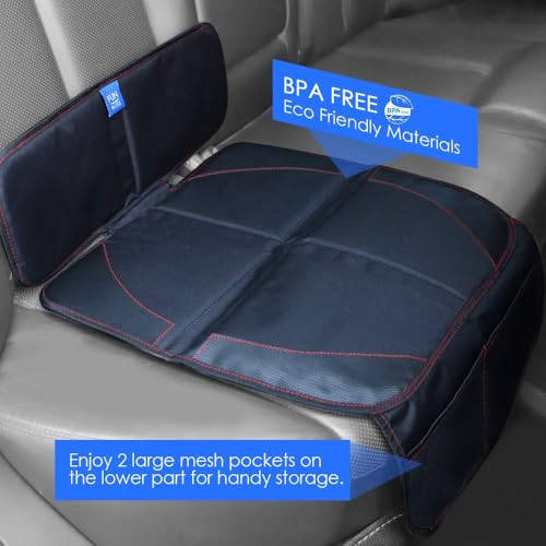 funbliss Car Seat Protector for Baby Child 2 Packs Black,Waterproof Seat Protector with Thickest Padding for Baby Car,Dog Mat,Cover Pad Protects Automotive Vehicle Leather