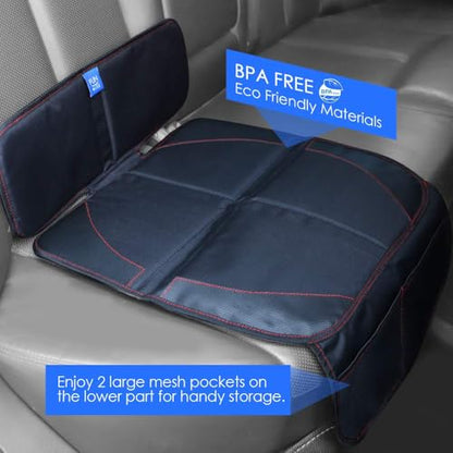 funbliss Car Seat Protector for Baby Child 2 Packs Black,Waterproof Seat Protector with Thickest Padding for Baby Car,Dog Mat,Cover Pad Protects Automotive Vehicle Leather