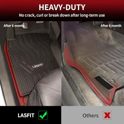 LASFIT Floor Mats for Nissan Rogue 2014-2020 (Not Fit Rogue Sport or Select), All Weather TPE Custom Fit Durable Floor Liners for Rogue S/SV/SL 2020 2019 2018 2017-2014 1st & 2nd Row Car Mats