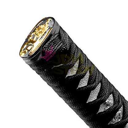 JDMBESTBOY Samurai Sword Black White Shift Knob Shifter Alloy Katana Adapter Universal 20cm - color: Black White, size: 20cm
