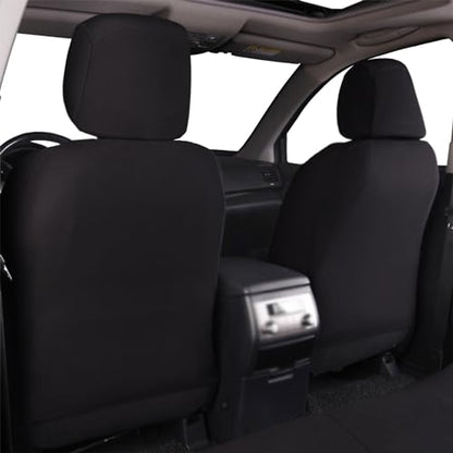 Flying Banner Car Seat Covers Full Set Front Seats and Rear Bench Polyester car seat Protectors Black Gray Purple airbag Compatible Rear Bench Split (Black Blue) - color: Black Blue