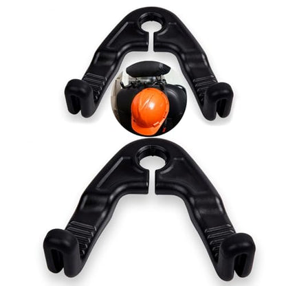 2Pack Hard Hat Holder for Truck Seat, Universal Hard Hat Hanger & Headrest Hook for Car/Truck, Seat Back Organizer for Hard Hats, Safety Vests, Bags & Gear, Durable Hard Hat Buddy Accessory
