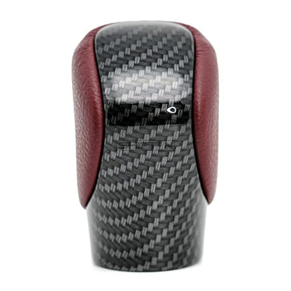 Gear Shift Knob Shifter for Lexus ES GS GX is NX RC RX 200t 300 350 450h 450hL 350L F-Sport OEM Style Replacement (Rioja Red Rose/Carbon Fiber Pattern) - color: Rioja Red Rose / Carbon Fiber Pattern