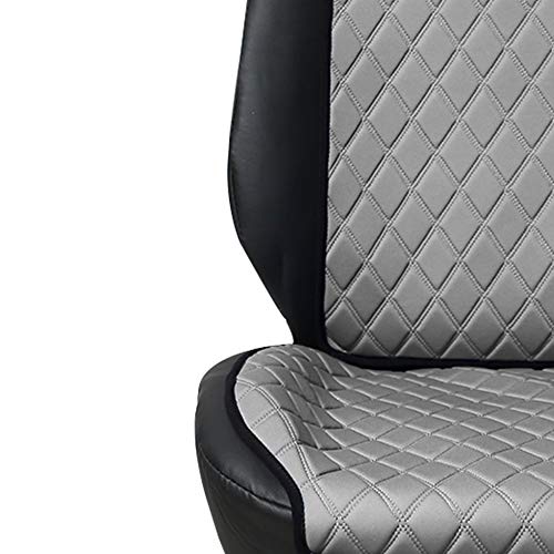 FH Group Car Seat Cushion – Neosupreme Single Front Seat Cover with Front Pockets, Airbag Compatible, Universal Fit Car Seat Cushion for Driver or Passenger Seat, SUV, Truck, Sedan & Van – Gray - color: Gray, style: Front