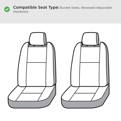 Covercraft Polycotton Custom Seat Covers | Fits 2024 Toyota Corolla Cross (Excludes Hybrid) | 1st Row Bucket Seats, Tan