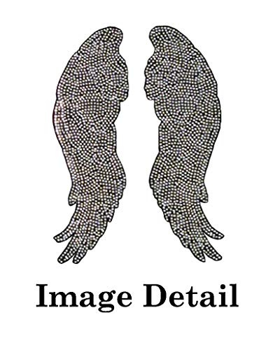 Universal Fit Car Truck Front/Rear 4-Piece Full Set Angel Crystal Bling Rhinestone Studded Black Carpet Floor Mats (Angel Wing/Black) - color: Angel Wing/Black