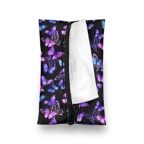 Butterfly Small Purse, Fashion Tissue Pockets for Coins Stylish Car Tissue Holder Sturdy Travel Paper Holder Easy to Carry Universal for Car - color: Butterfly1